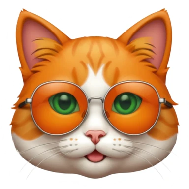 cat wearing sunglasses, playful expression sticker