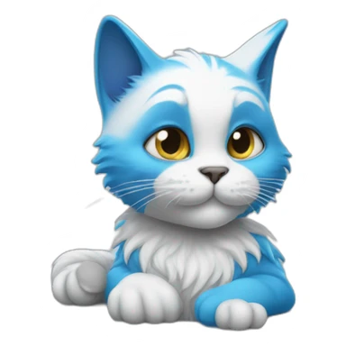smurf cat chokbar sticker