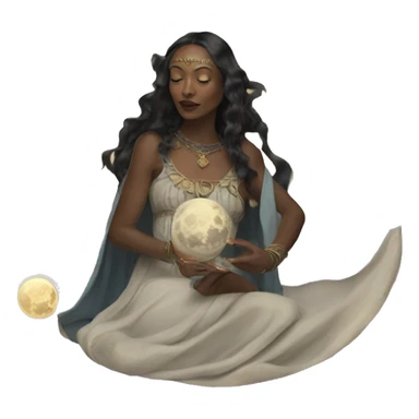 tarot card moon sticker