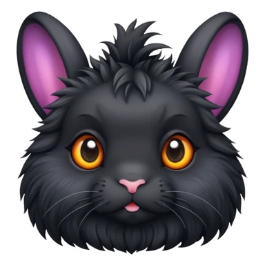 Black dwarf bunny sticker