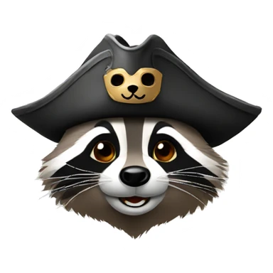 Raccoon with Pirate Hat sticker