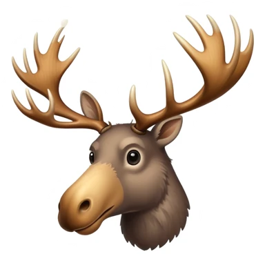 goose with moose antlers sticker