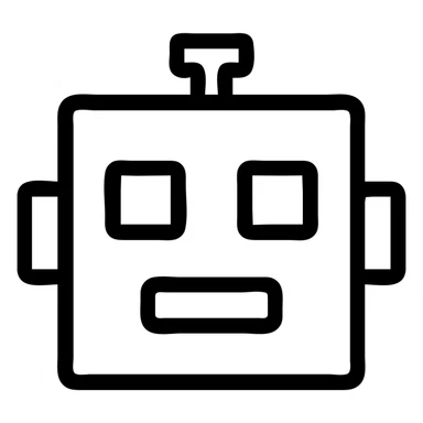 minecraft-like robotic face sticker