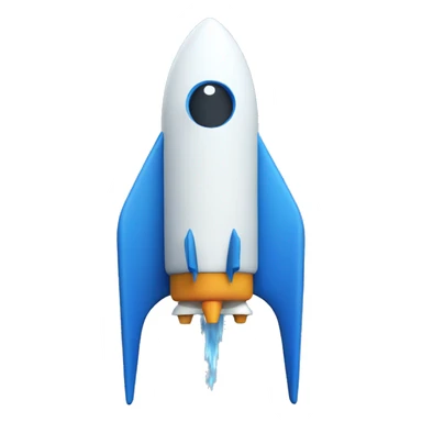 blue rocket with numer "15" sticker