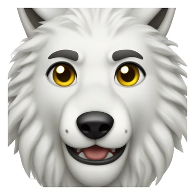 Viking white wolf sticker