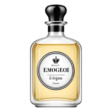 white and black luxury colonge  sticker