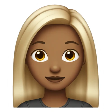 A girl with pretty highlights in hair sticker