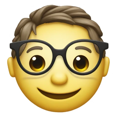 Smiley with specs sticker