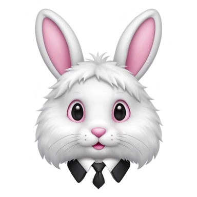 Bunny with a tie sticker