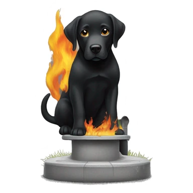 black lab peeing on fire hydrant  sticker