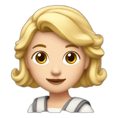 shepherdess with blond hair sticker