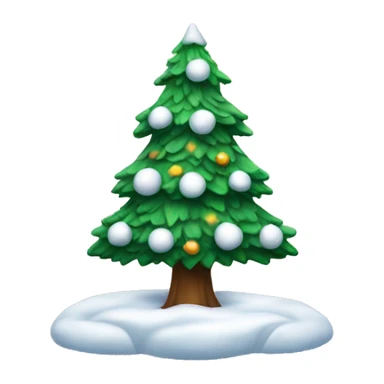Christmas tree with snow on it sticker