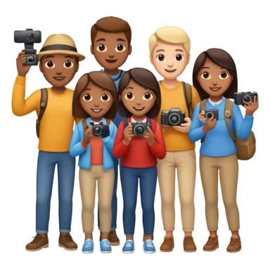 Tourists Taking Photo sticker