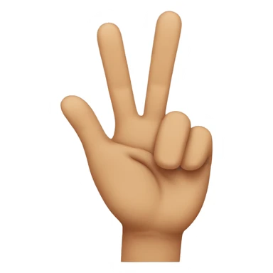 Happy face and peace sign fingers  sticker