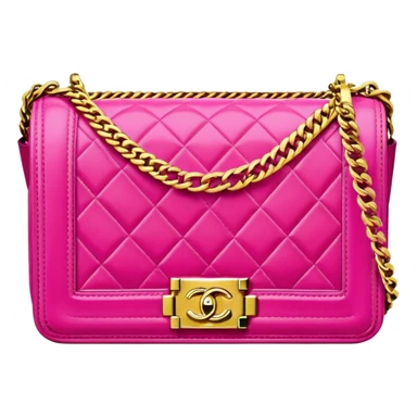 bright pink chanel le boy bag sticker