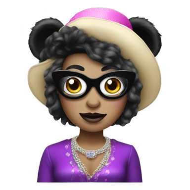 Panda dressed as a drag queen sticker