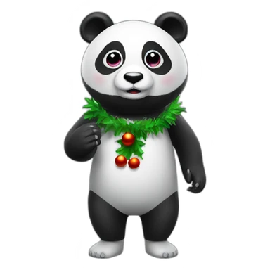 christmas panda in vr headset full body sticker