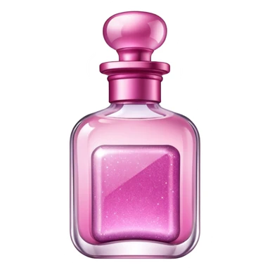 glitter pink fragance bottle sticker