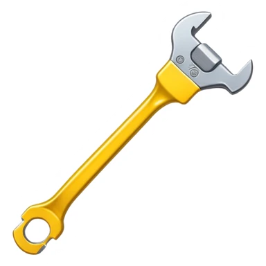small yellow wrench sticker