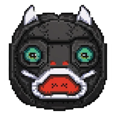 sackface with patches, buttons for eyes, and detailed zipper mouth sticker