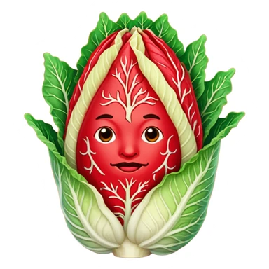 red spicy napa cabbage fully covered in red chili seasoning vibrant bold no face sticker