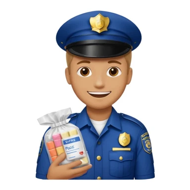 Bag drug fake cop sticker