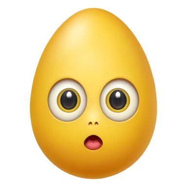 yellow egg with eyes looking funny sticker