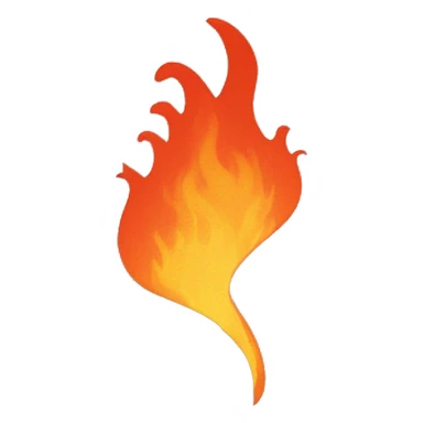 heart melting into flames then spinning into a silhouette of kissing couple sticker