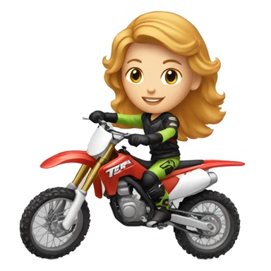 Strawberry blonde motocross women sticker