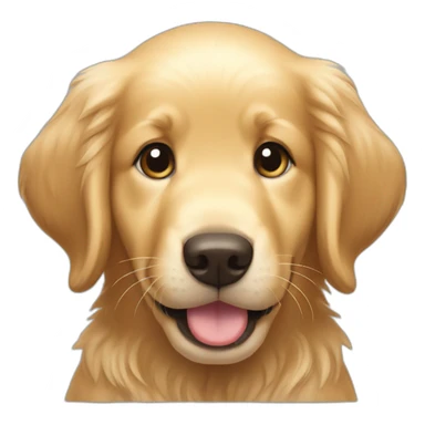 happy golden retriever puppy sticker