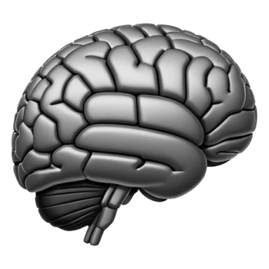   Create an emoji in which it is representing AI brain in black color professional and luxury brand type sticker