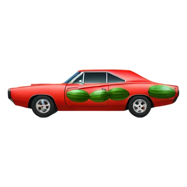 Watermelons Dodge Charger modern sticker