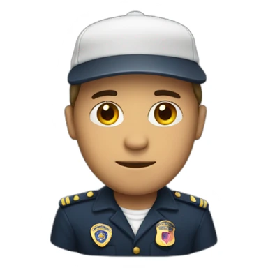 man with FBI cap sticker