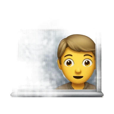 A person watching another person through a window from outside  sticker