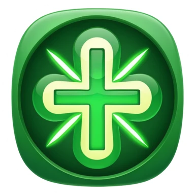 discord emoji's for a sword, shield, and a healing icon in the same style. Make it 3 separate emojis sticker