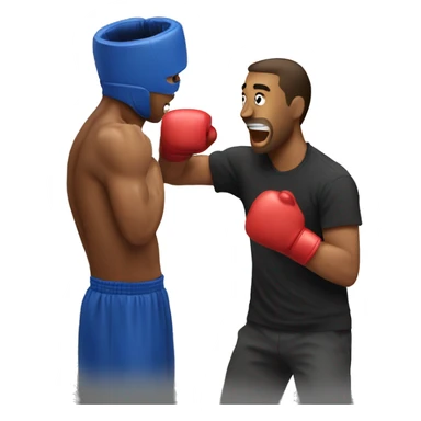 man punching a boxing bag sticker