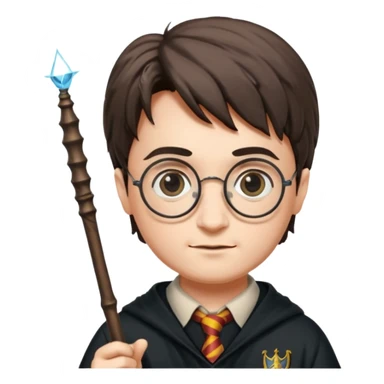 Harry Potter with a wand sticker