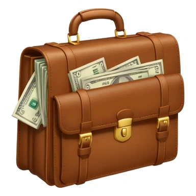 money filled briefcase sticker