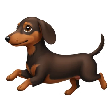 Dachshund dog escaping sticker
