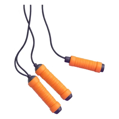 Jump rope gym equipment floating in the air, bright colors sticker