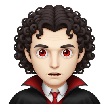 curly vampire with optical sticker