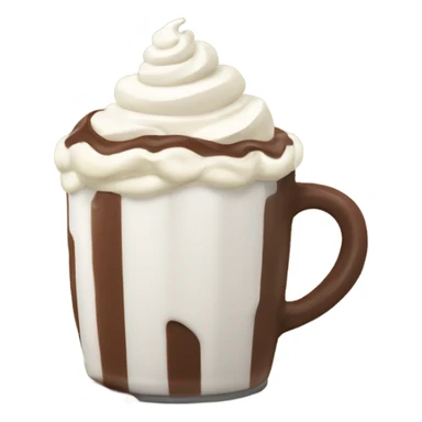 hot chocolate with whipped cream sticker