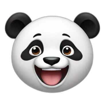 Panda bear tickling sticker