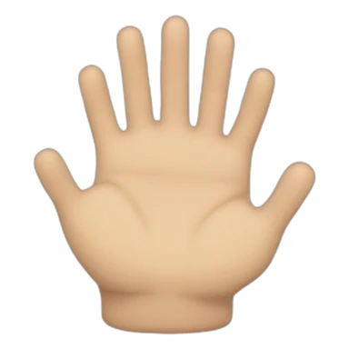a hand emoji with eight fingers sticker