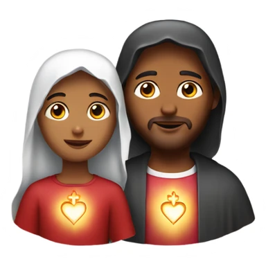Sacred Hearts of Jesus and Mary sticker