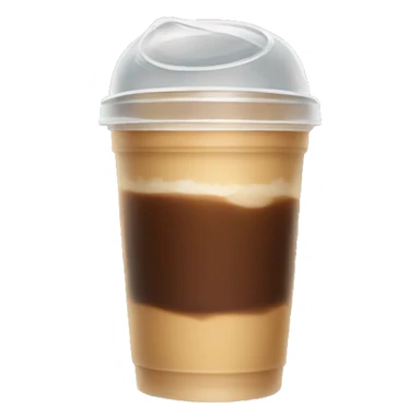 iced-coffee cup with a flat lid sticker