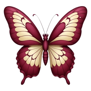 butterfly in burgundy color sticker