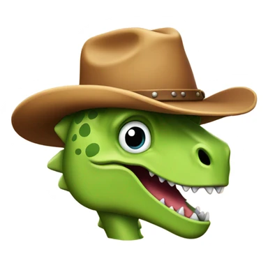 Dinosaur with a cowboy hat  sticker