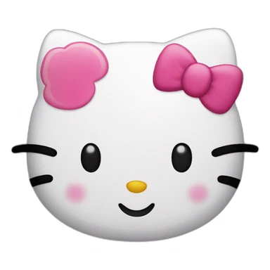 Hello kitty smiling sticker