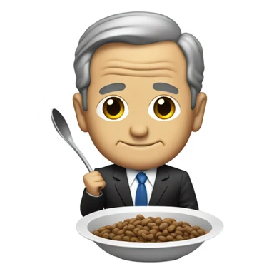 George bush eating beans  sticker